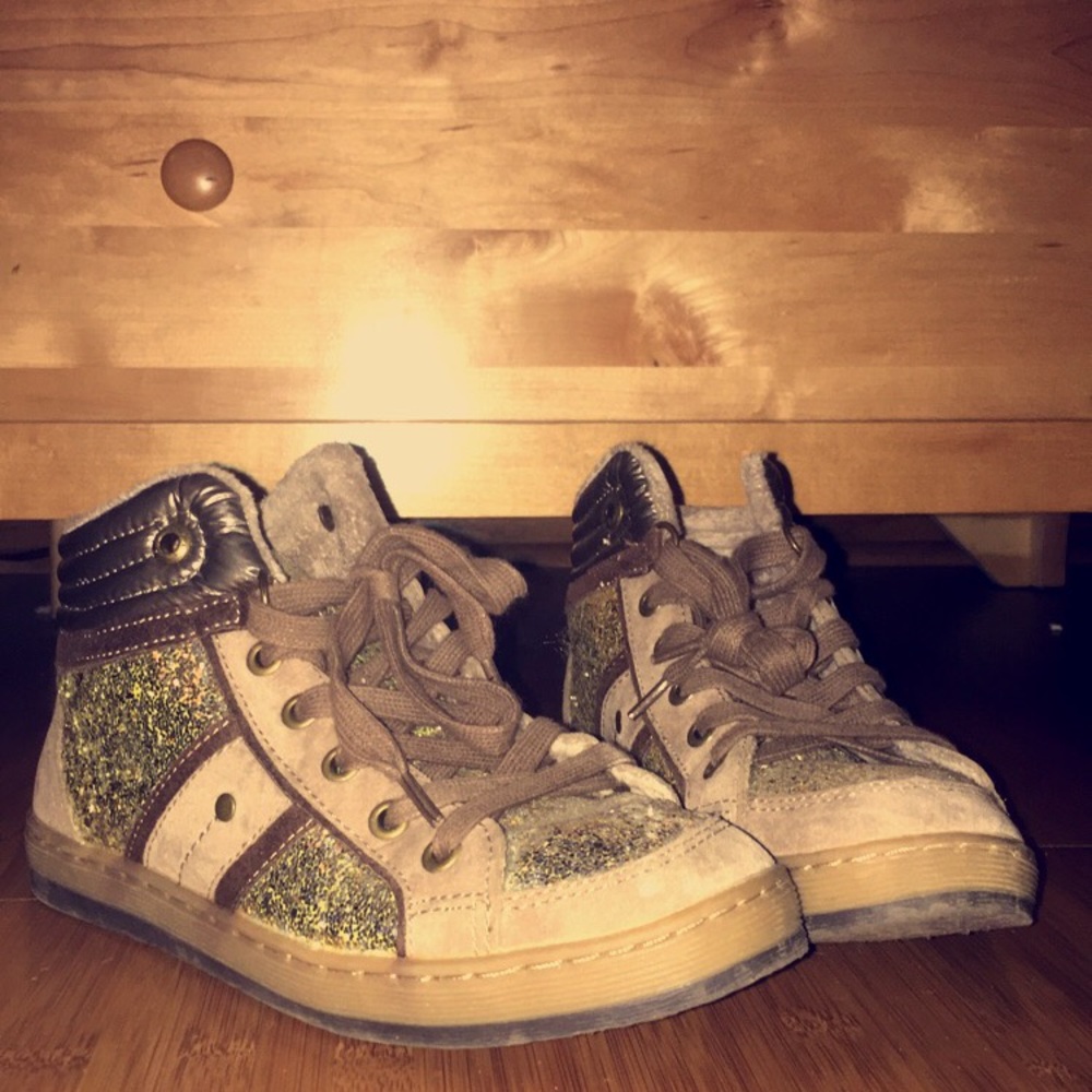 Gold high tops